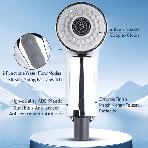 Liberflow Pull-Out Spray Wand Fits Grohe Pull Out Faucets, Compatible with Grohe Part 46298IE0 / 46312IE0, Chrome - Image 3