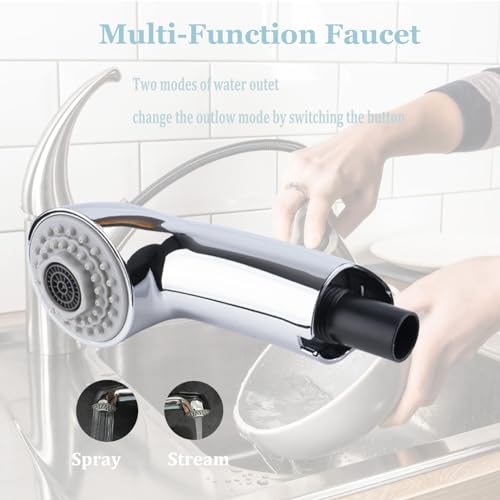 Liberflow Pull-Out Spray Wand Fits Grohe Pull Out Faucets, Compatible with Grohe Part 46298IE0 / 46312IE0, Chrome - Image 4
