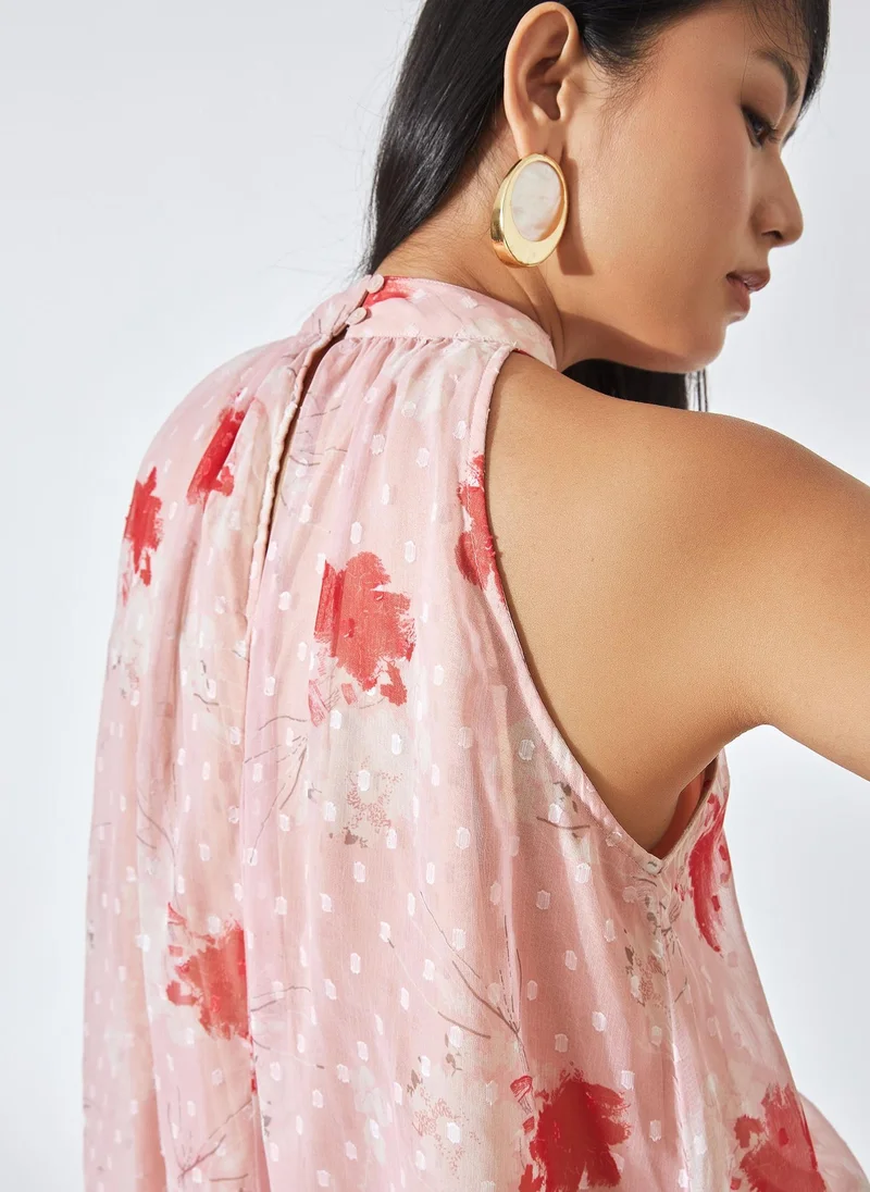 The Label Life Floral Halter Neck Blouse