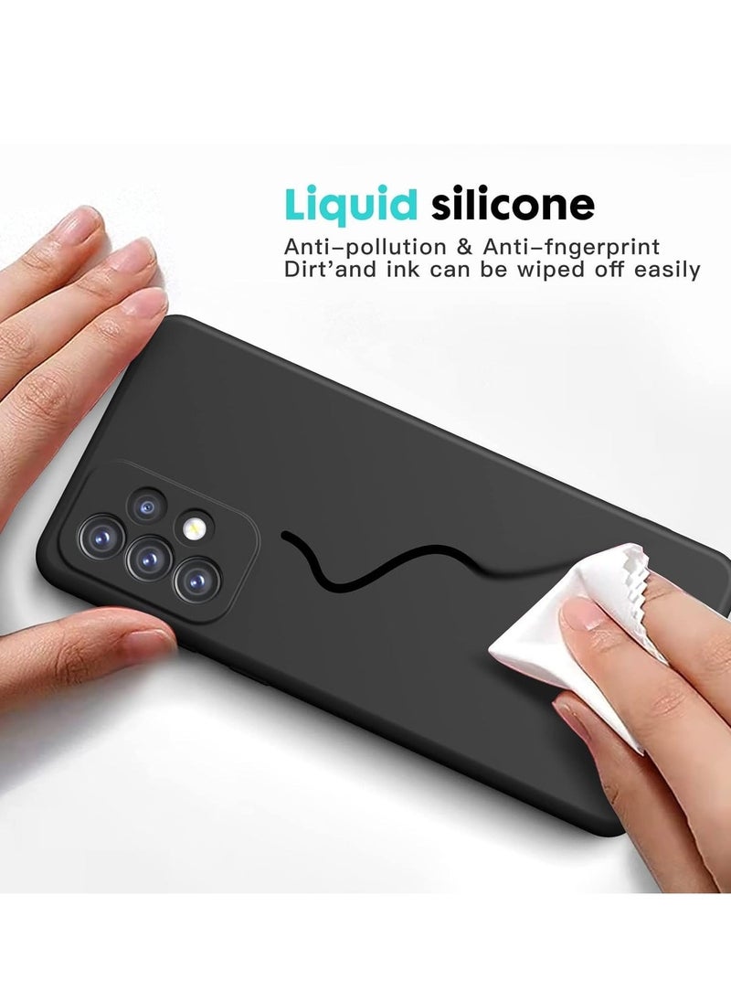 ELTRAZONE Galaxy A13 4G Liquid Silicone Case – Black, Shockproof with Soft Microfiber Lining & Gel Rubber Cover - Image 3
