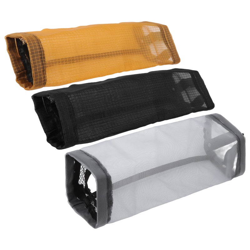 Grocery Bag Holder Large Capacity Durable Polyester Transparent Space Saving Trash Bag Holder for Home Kitchen Yellow - Image 5