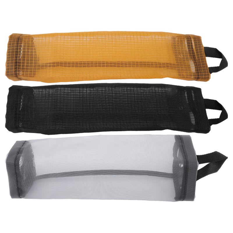 Grocery Bag Holder Large Capacity Durable Polyester Transparent Space Saving Trash Bag Holder for Home Kitchen Yellow - Image 4