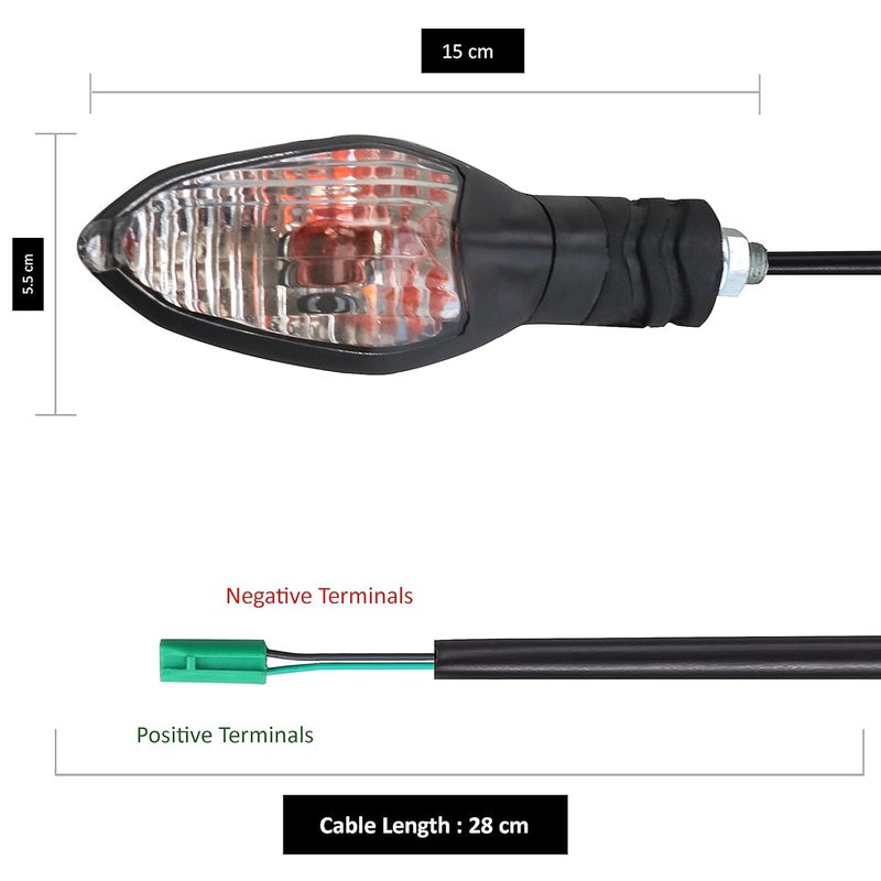 VTRUST Blinker Indicator Assembly, Compatible for Bajaj Discover ST, Set of 2 - Image 2