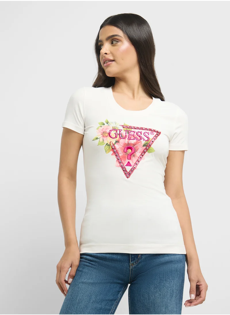 جس Triangle Beads T-Shirt
