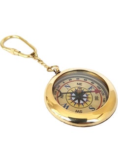 Hediyesahibi Gift Holder Compass Design Brass Keychain  - Image 3