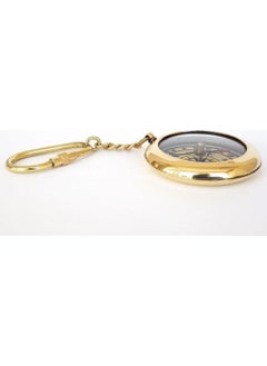 Hediyesahibi Gift Holder Compass Design Brass Keychain  - Image 2