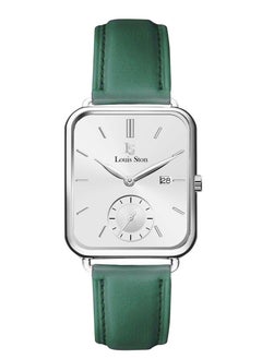 Green bracelet with white dial