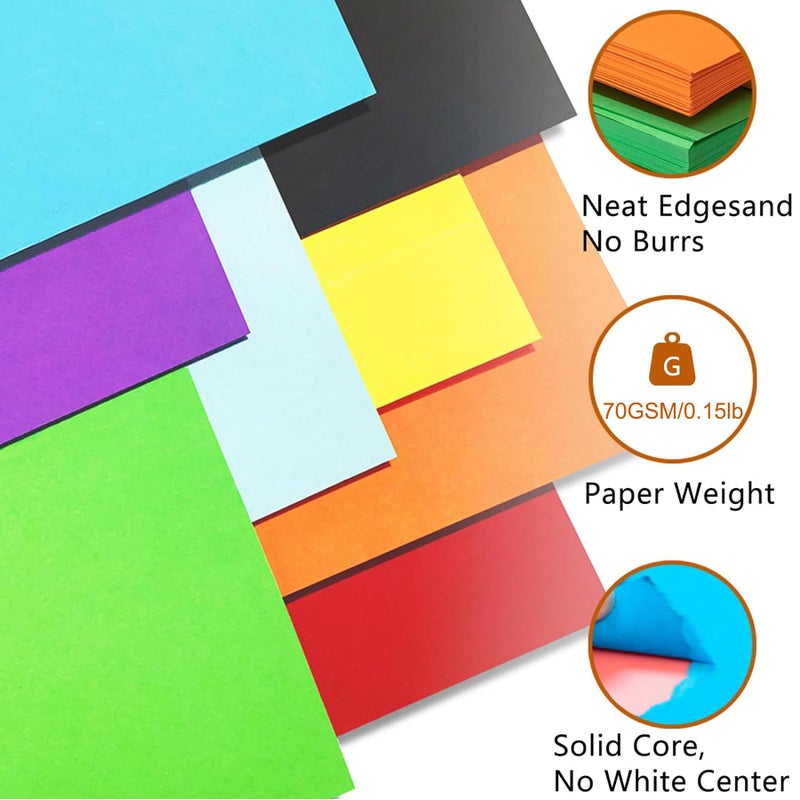 Cezmkio 100 Sheets Coloured Paper A4 - Cezmkio 70gsm Coloured A4 Paper Assorted in 20 Colour Handmade Copy Paper Pastel Paper for DIY Arts & Colorful Projects (8.5 x 11.7 inch) - Image 4