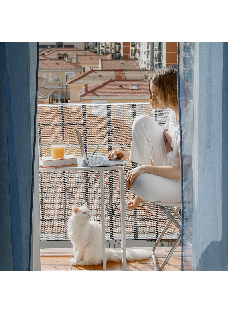 Shappy Shappy Balcony Net for Pets 165 ft x 25 ft Anti Fall Cat Dogs Netting Balcony Mesh Fence Net Screen Protection Crib Mesh for Pets Patios Stairway Clear Stair Banister Guard ApartmentWhite  - Image 3