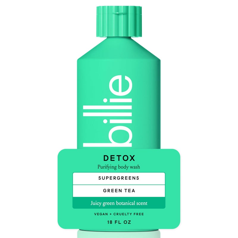 Billie Detox Purifying Womens Body Wash, 18 fl oz, Juicy Green Botanical Scent, Vegan, Cruelty Free - Image 1