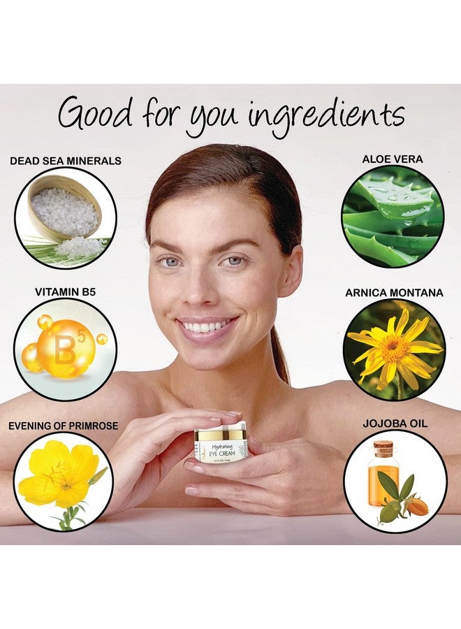 Deluvia Eye Cream Moisturizer Under Eye And Around Eye Hydrating Eye Cream Organic Aloe Vera Vitamin E Rosehip Seed Oil For Dry Skin And Wrinkles.(.5 Oz) - Image 2