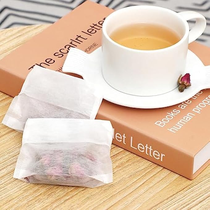 Goodern 100 Pcs Disposable Tea Bags For Loose Leaf TeaBiodegradable Tea Filter Bag Reusable Empty Tea BagsDisposable Tea Strainer Tea Infuser Multipurpose Sealed Tea Bag For Loose Tea And Coffee - Image 3