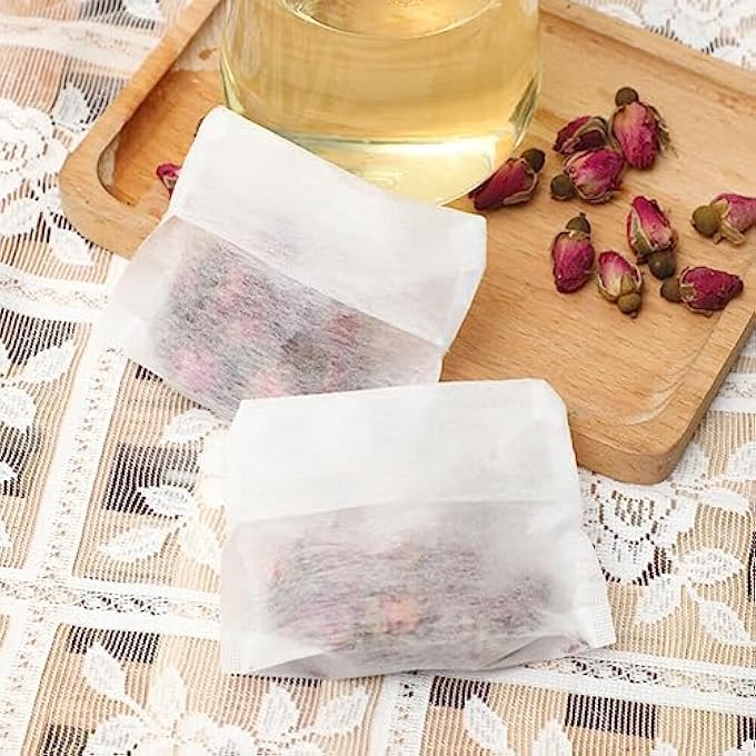 Goodern 100 Pcs Disposable Tea Bags For Loose Leaf TeaBiodegradable Tea Filter Bag Reusable Empty Tea BagsDisposable Tea Strainer Tea Infuser Multipurpose Sealed Tea Bag For Loose Tea And Coffee - Image 4