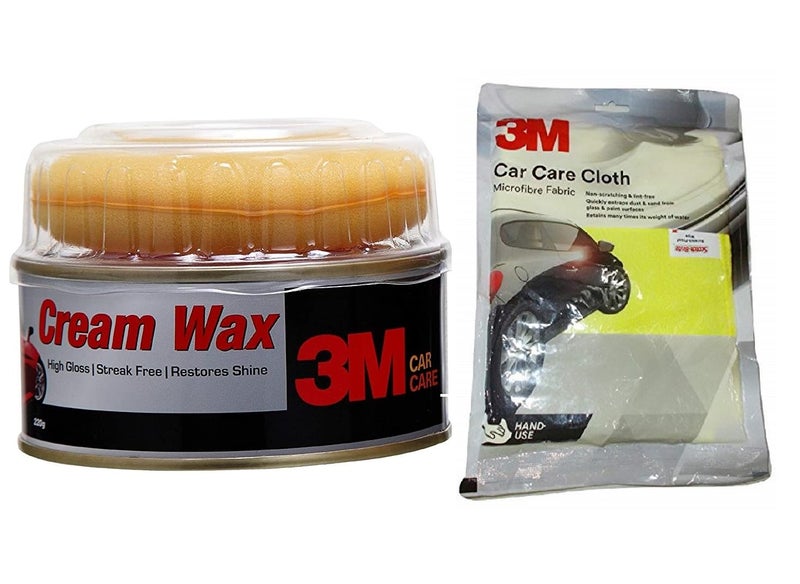 3M Car Care Cream Wax & Microfiber Cloth - 1 - Image 1