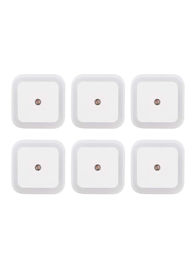 6-Piece Auto Sensor Mini Led Night Light White 10cm - Image 1