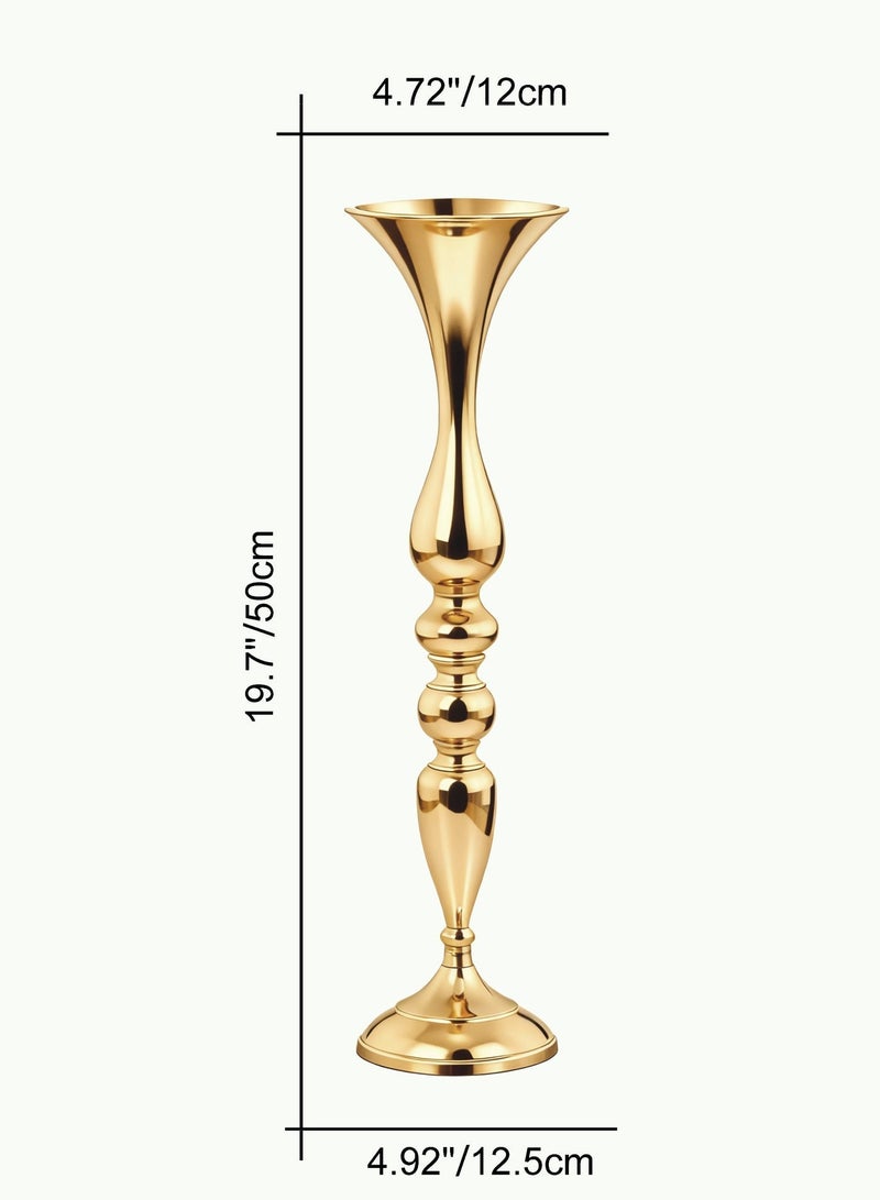 1PC الذهب المعدنية عمود حاملي الشموع، 50 سم الارتفاع، واناري للزفاف سنتربيتس، الحفلة، عشاء الحدث، سنتربيتس، ديكور المنزل، عيد الميلاد، واناري ديكور - Image 3
