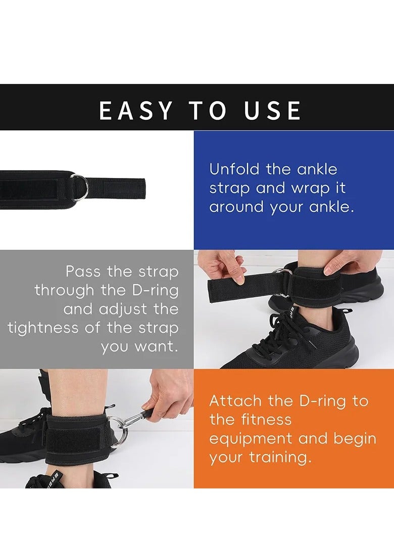 Generic 6-piece set ankle buckle fitness tension belt ankle buckle leg strength training hip lift beautiful legs resistance anklet  - Image 2
