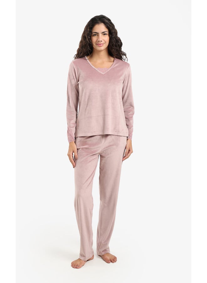 Carina Soft Velvet pajama Set - Image 1