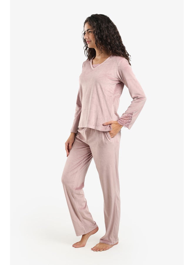 Carina Soft Velvet pajama Set - Image 2