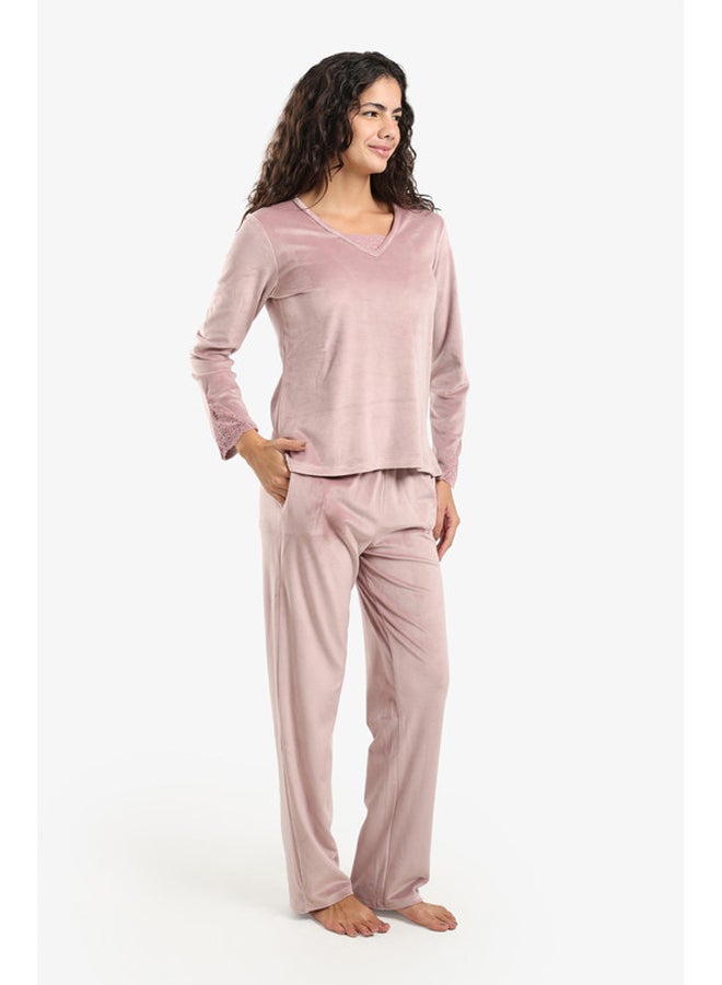 Carina Soft Velvet pajama Set - Image 3