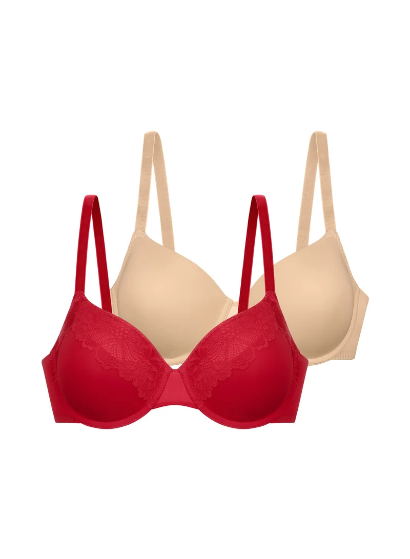 دورينا 2 Pack Plunge Neck Bra