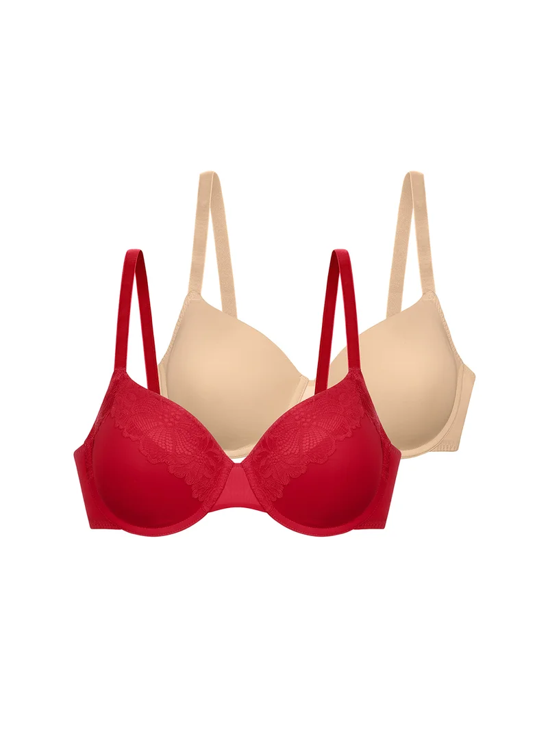 دورينا 2 Pack Plunge Neck Bra