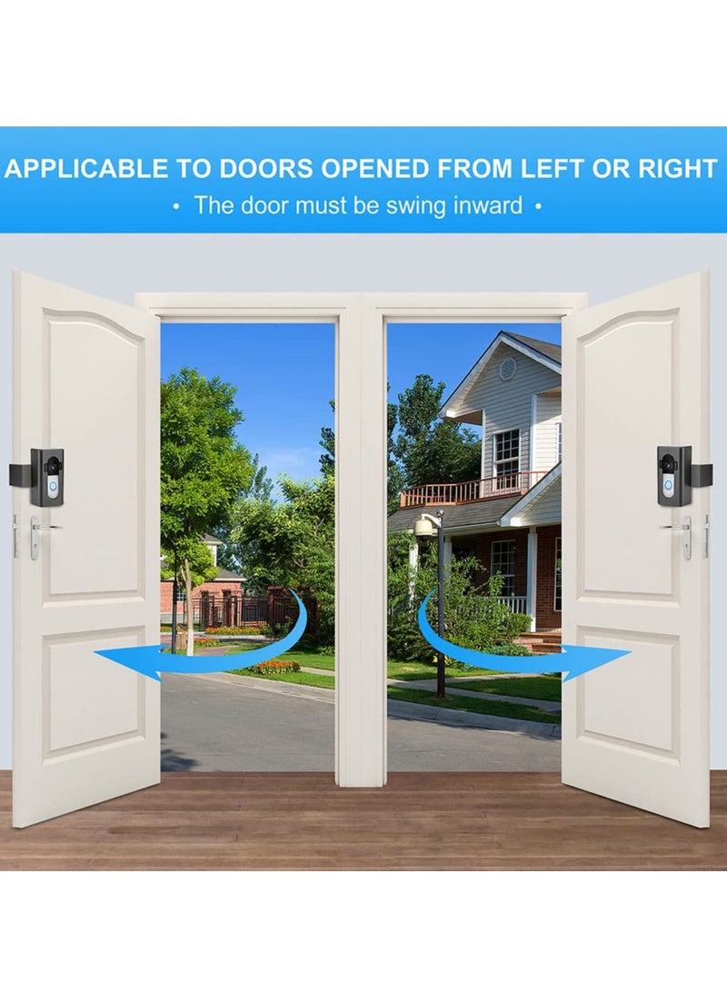 SYOSI Anti-Theft Door Video Doorbell Mount, Adjustable No-Drill Mounting Bracket for Video Doorbell Cover Holder Not Block Doorbell Sensor, Doorbell Adapter Holder for Home Rentals Office Room - Image 5