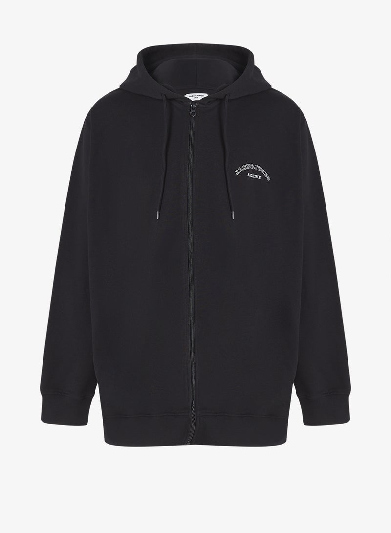 جاك اند جونز سويت شيرت بسحاب وشعار - Image 1