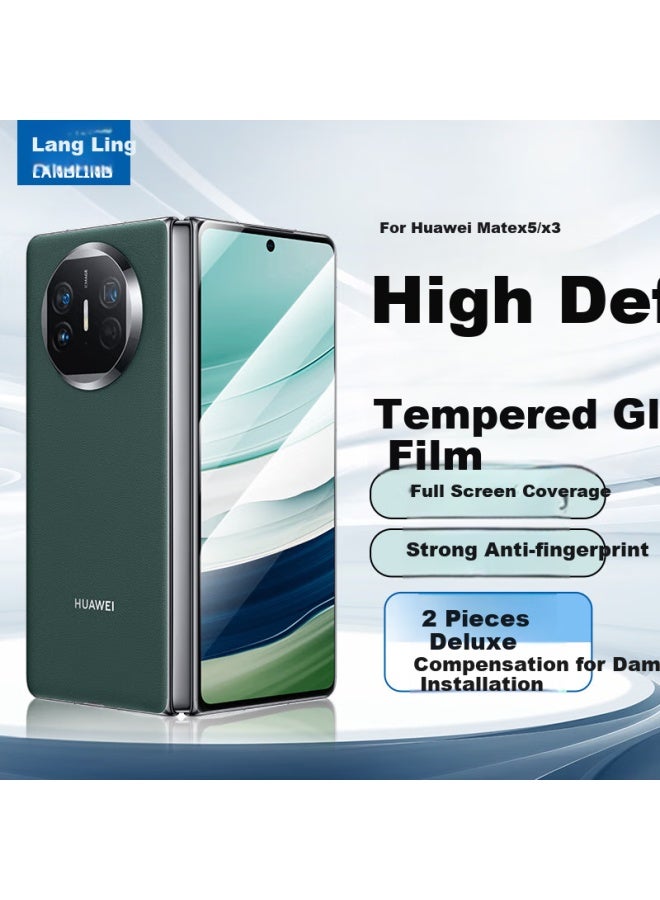 Langling Tempered Glass Film For Huawei Mate X5/x3, Huawei Mate X5 Collector's Edition Phone Film, Foldable Screen Protection Film, Full Coverage Scratch-resistant High Definition Front Fil