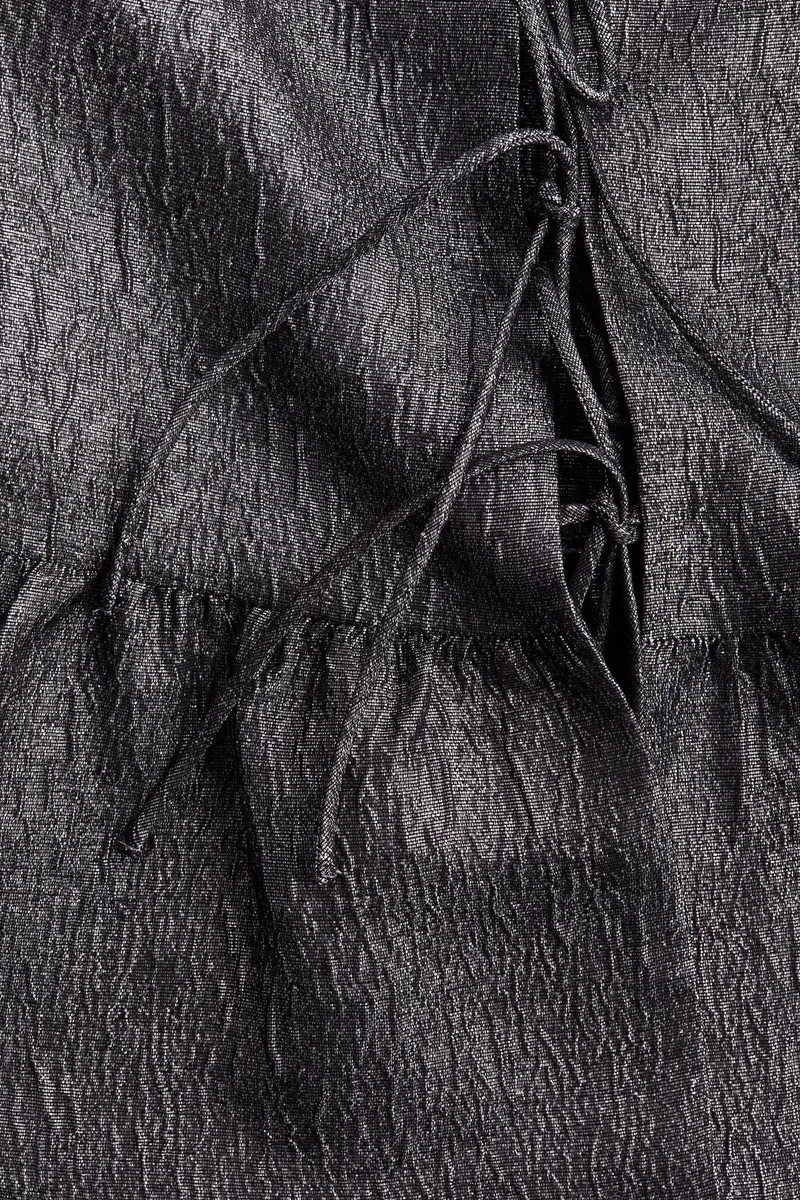 H&M Jacquard-weave tie-front blouse