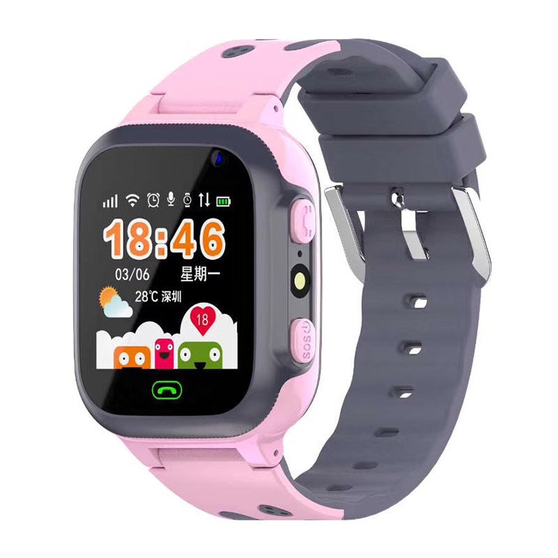Z1 childrens phone watch touch screen photo micro chat smart watch male and female students phone watch multi-language Pink Foreign Pink Foreign