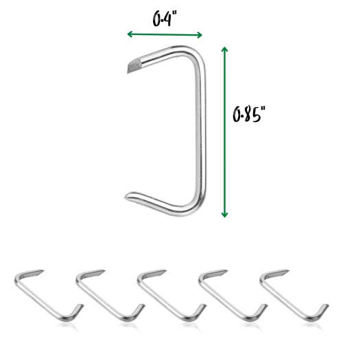 Mr. Pen- Galvanized Hog Rings, 3/4", 420 Pcs, Hog Rings Upholstery, Hog Rings for Furniture Upholstery, Auto Upholstery, Meat & Sausage Casings, Fencing, Animal Pet Cages, Shock Cords - Image 3