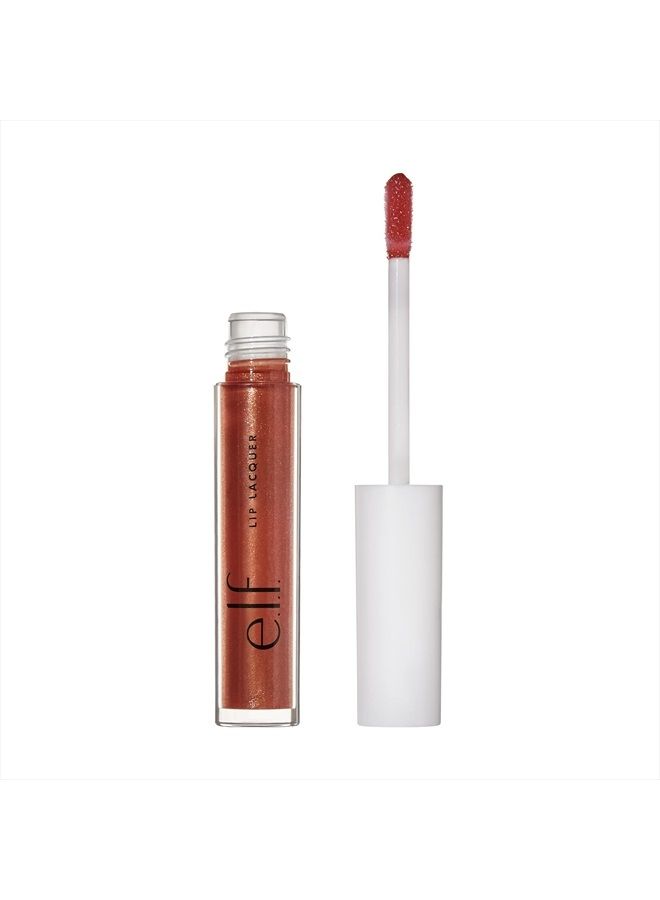 elf Lip Lacquer, Nourishing, Non-Sticky Ultra-Shine Lip Gloss With Sheer Color, Infused With Vitamins A & E, Vegan & Cruelty-Free, Mauve Glitz - Image 1