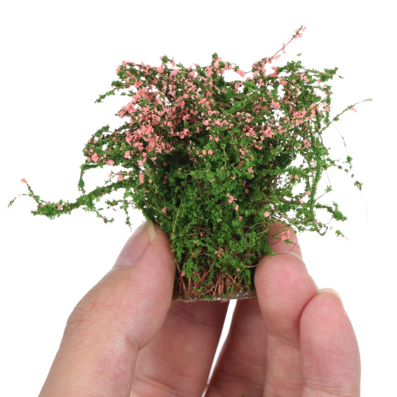 Model Trees Vibrant Green Plastic Material Realistic Detail Shrubs - Variety Of Styles for Sand Table - Micro Landscape Soldier Scene DIY Decoration for Outside Decor - Image 2