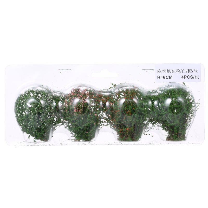 Model Trees Vibrant Green Plastic Material Realistic Detail Shrubs - Variety Of Styles for Sand Table - Micro Landscape Soldier Scene DIY Decoration for Outside Decor - Image 3