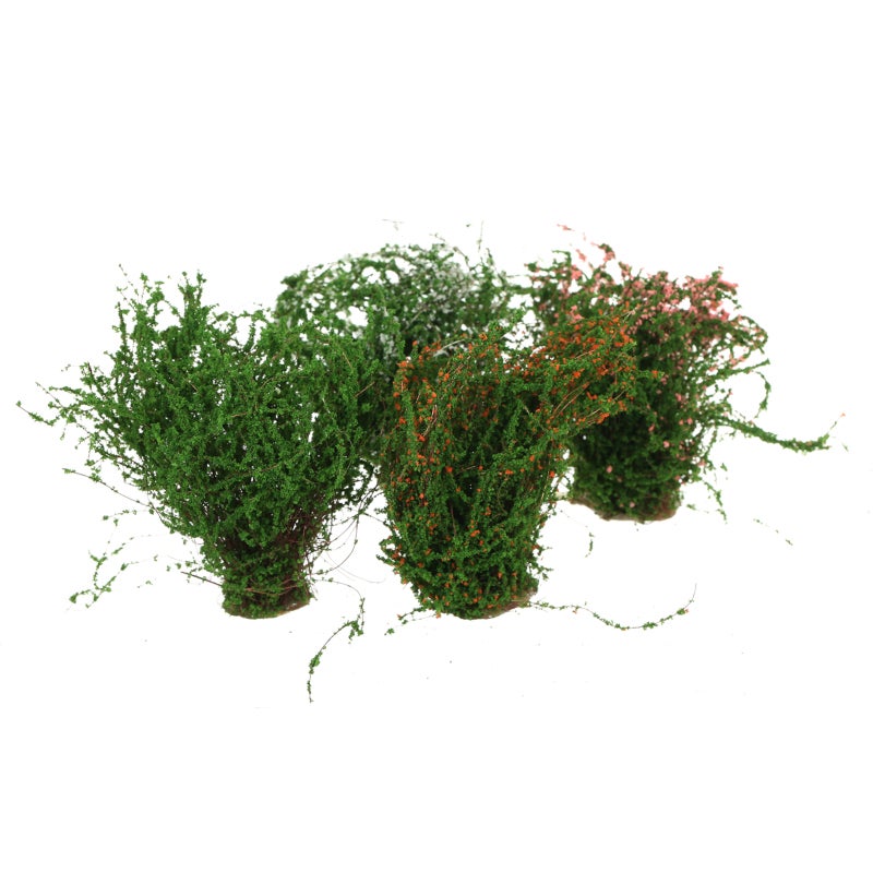 Model Trees Vibrant Green Plastic Material Realistic Detail Shrubs - Variety Of Styles for Sand Table - Micro Landscape Soldier Scene DIY Decoration for Outside Decor - Image 4