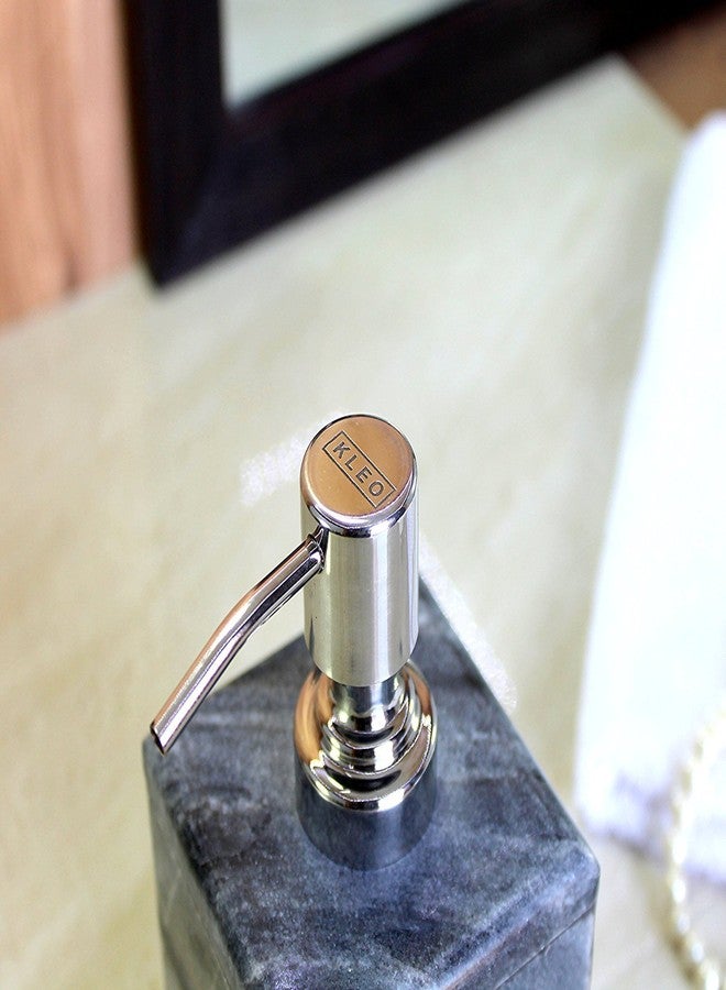 KLEO Marble Soap Dispenser - Made of Natural Marble Stone - Bath Bathroom Accessories Lotion Dispenser (Black) - Image 3