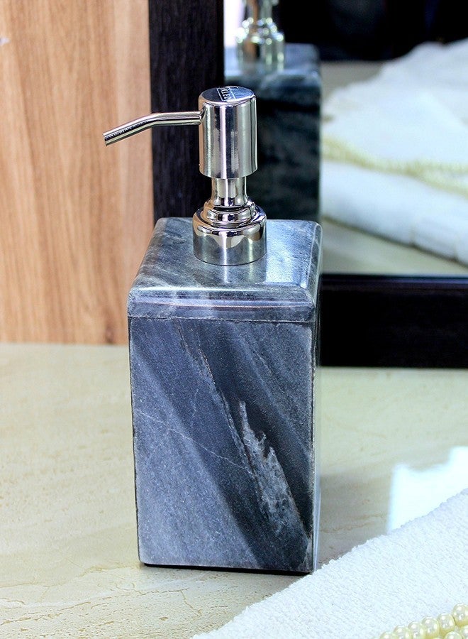 KLEO Marble Soap Dispenser - Made of Natural Marble Stone - Bath Bathroom Accessories Lotion Dispenser (Black) - Image 1
