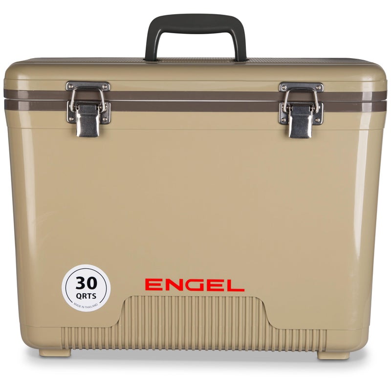Engel UC30 30qt Leak-Proof, Air Tight, Drybox Cooler and Hard Shell Lunchbox for Men and Women in Tan - Image 1
