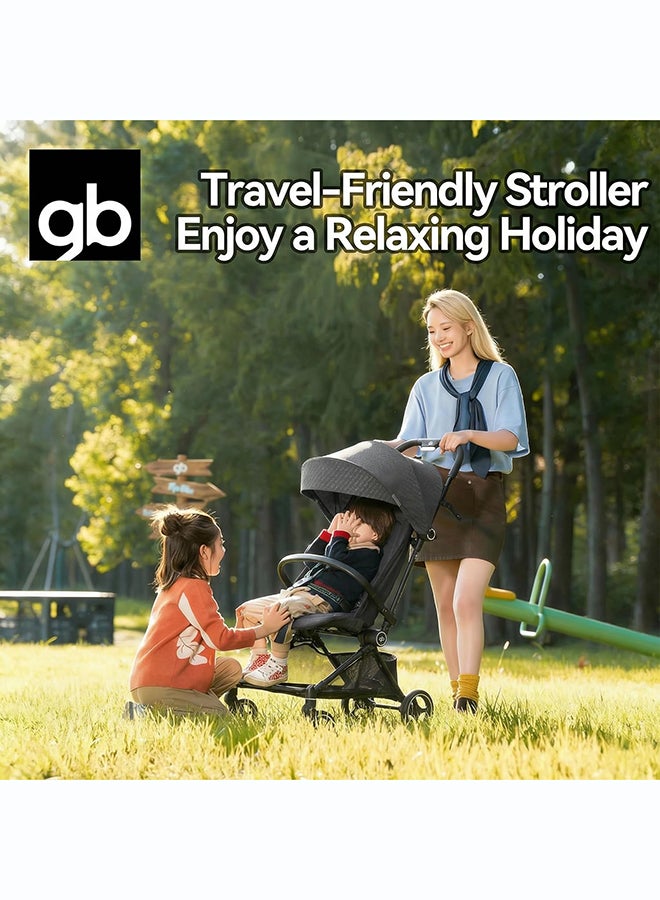 GB FYN Lightweight Baby Stroller (Only 3.9kg) for Infant and Toddler (6 Months to 3 Years), One-Hand Fold Carbon Fiber Stroller for Travel, 5-Point Safety Harness - Image 5