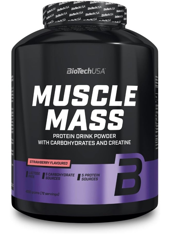 BioTechUSA Biotech USA Muscle Mass Strawberry 4000g  - Image 1