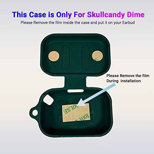 LIRAMARK غطاء سيليكوني واقي مقاوم للصدمات 360° مع مشبك من LIRAMARK مصمم لهاتف Skullcandy Dime و Skullcandy Dime 2 (أخضر) - Image 5