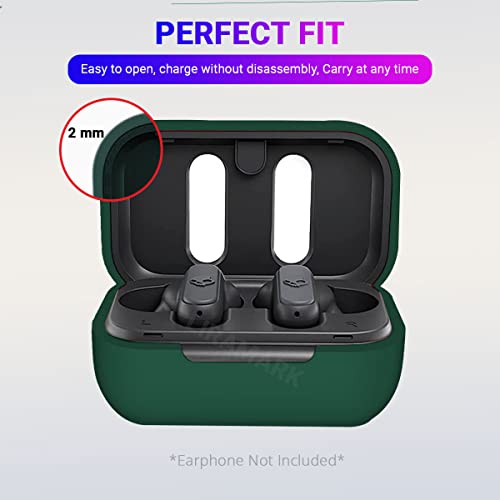 LIRAMARK غطاء سيليكوني واقي مقاوم للصدمات 360° مع مشبك من LIRAMARK مصمم لهاتف Skullcandy Dime و Skullcandy Dime 2 (أخضر) - Image 4