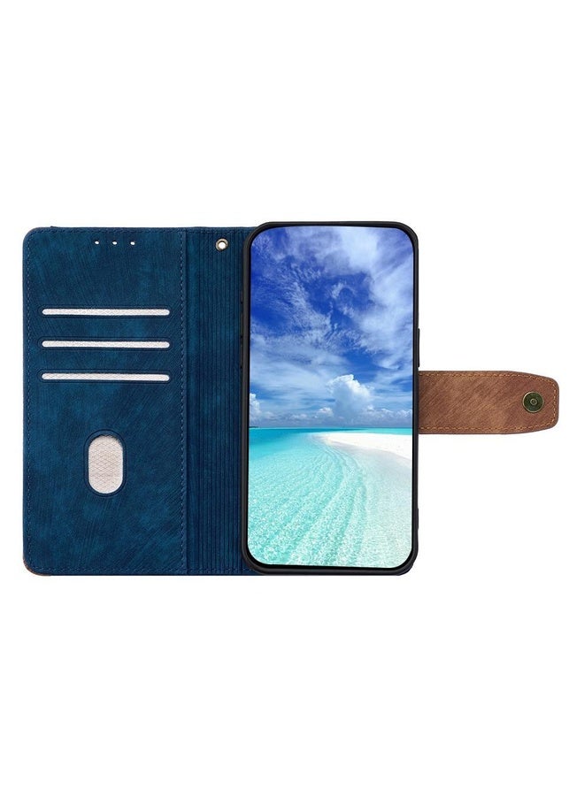 HuHa For OnePlus Ace 5 Ultra / Nord 5  Color Stitching Skin Feel Leather RFID Blocking Phone Case(Blue) - Image 3