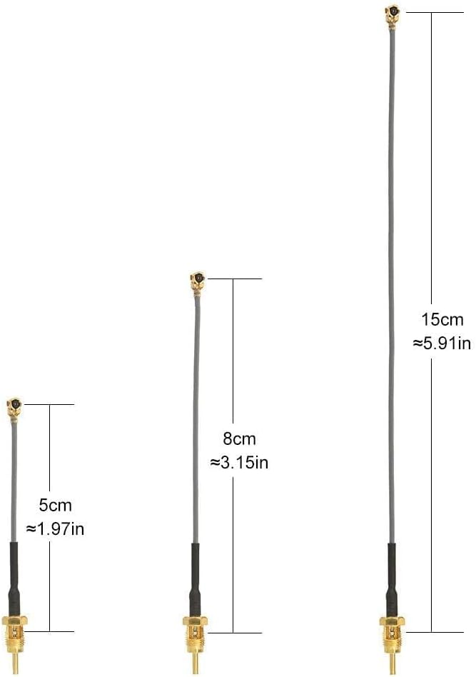 Superbat 2" Mini PCI to SMA Female Low Loss Coaxial Cable for Wireless Routers Mini PCIe Cards Network Extension Bulkhead Pigtail PCI WiFi WAN Repeater 2-Pack - Image 3