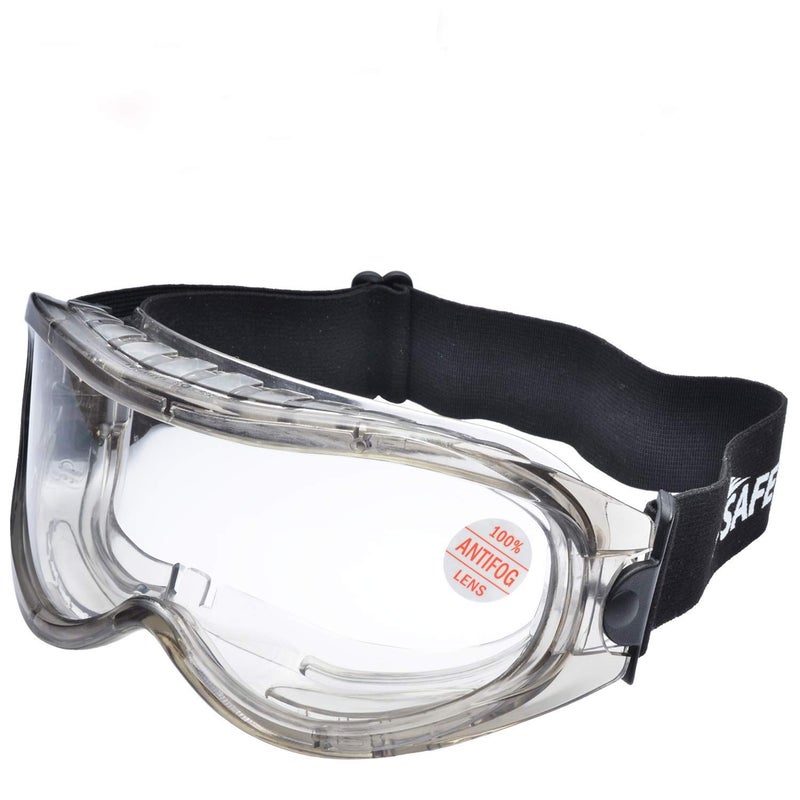 SAFEYEAR ANSI Z87  EN 166 Anti Fog Safety Goggles Over Glasses for Men Women AntiScratch Work Goggles Eye Protection