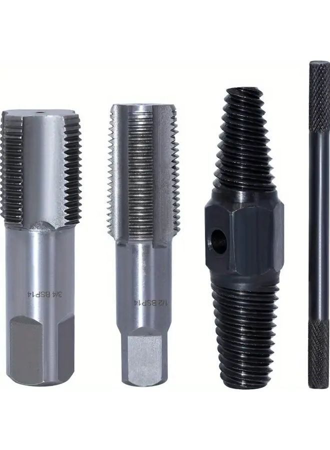 Double Ended Water Pipe Broken Wire Extractor 4pcs Set 1 2 and 3 4 Inch Tap Professional Repair Thread - Image 2