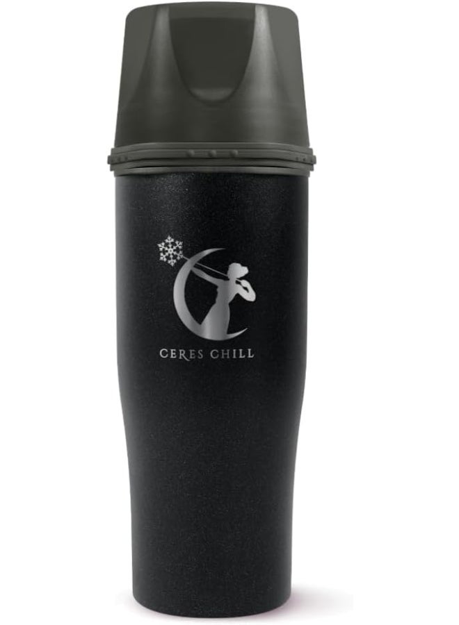 Ceres Chill Mini Breastmilk Chiller Demigoddess, Reusable Breastmilk Storage Container, Keeps Milk at Safe Temperatures for 20+ Hours, Bottle Cooler, Connects W/Most Major Pumps (Shimmering Black) - Image 1
