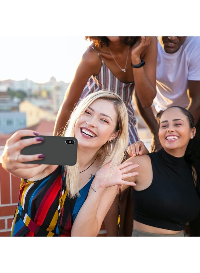 Compatible with iPhone Xs Max Case 6.5 Inch Slim Liquid Silicone 4 Layers Soft Gel Rubber Shockproof Protective Phone Case with Anti Scratch Microfiber Lining (Grey) - Image 5