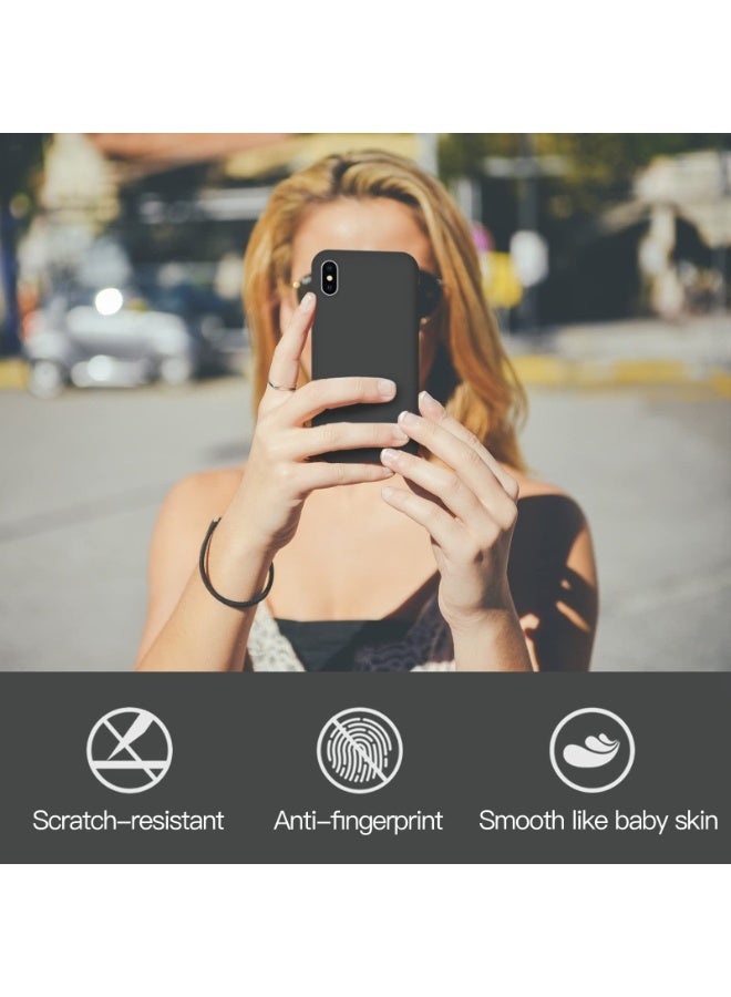 Compatible with iPhone Xs Max Case 6.5 Inch Slim Liquid Silicone 4 Layers Soft Gel Rubber Shockproof Protective Phone Case with Anti Scratch Microfiber Lining (Grey) - Image 4